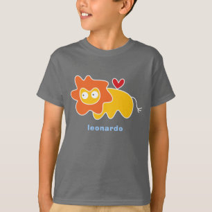 Camiseta Personalizada Divertida de León de Dibujo