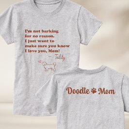 Camiseta personalizada Doodle Mom con nombre perso