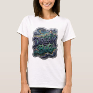 Camiseta personalizada DREAM BIG Morado Intenso