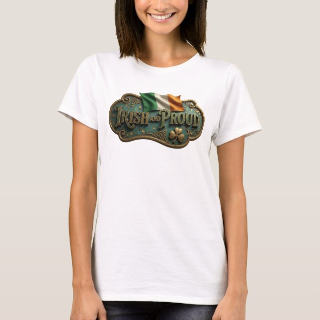 Camiseta personalizada Dynamic Gold ORGULLOSA IRLA (Anverso)