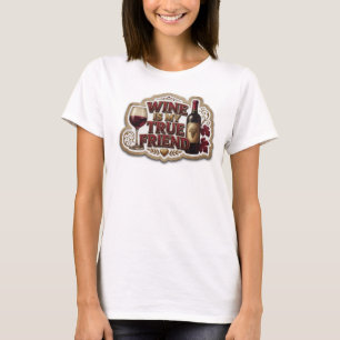 Camiseta personalizada Edgy Pink WINE IS MY TRUE F