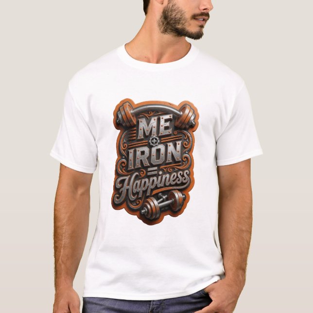 Camiseta personalizada Edgy Silver ME IRON HAPPINE (Anverso)