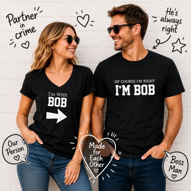 Camiseta Personalizada Estoy Con Bob Parejas Diver (Subido por el creador)