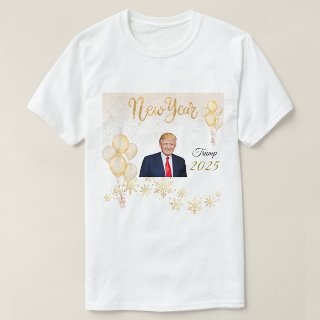 Camiseta personalizada Feliz Año Nuevo  (Diseño del anverso)