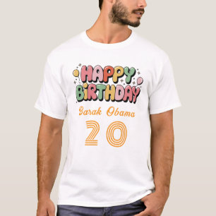 Camiseta personalizada Feliz Cumpleaños con nombre