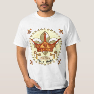 Camiseta personalizada Fleur De Lis Crown King Dad