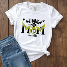 Camiseta Personalizada Floral Gracias Mamá