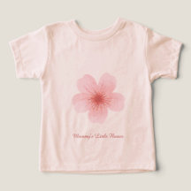 Camiseta personalizada floral para bebé y niño peq