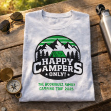Camiseta Personalizada Happy Campers para Grupos
