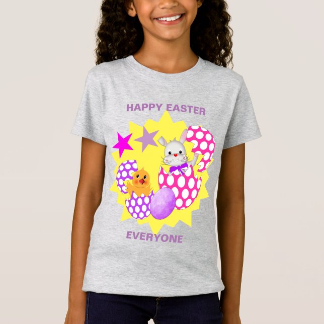 Camiseta personalizada Happy Easter (Anverso)