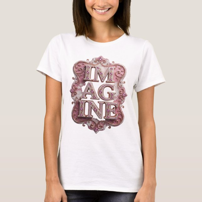 Camiseta personalizada IMAGINA Rosa de moda (Anverso)