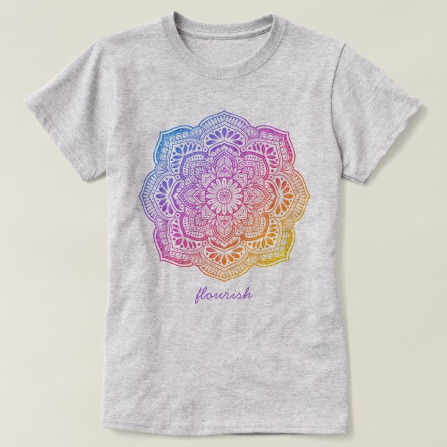 Camiseta personalizada Iris Mandala (Diseño del anverso)