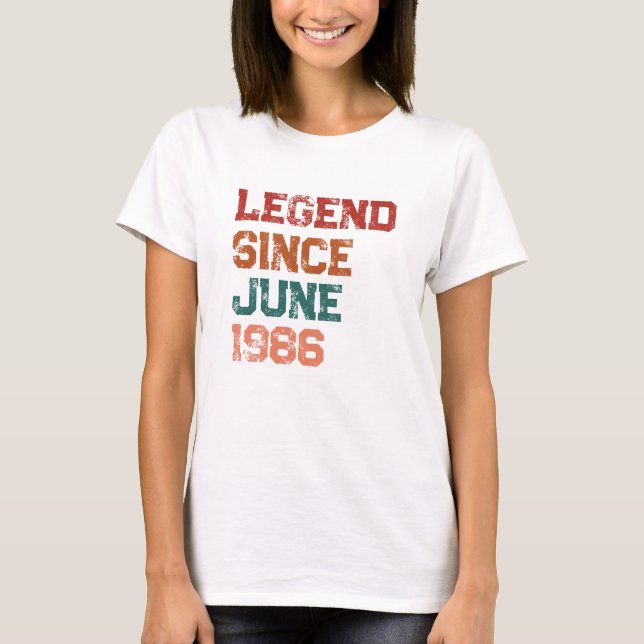 Camiseta personalizada Legend cumpleaños 40 (Anverso)