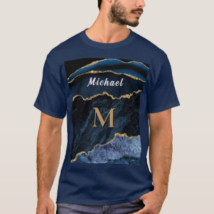 Camiseta Personalizada Letra Nombre Azul Marino Do