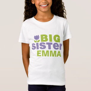Camiseta personalizada linda de la hermana grande