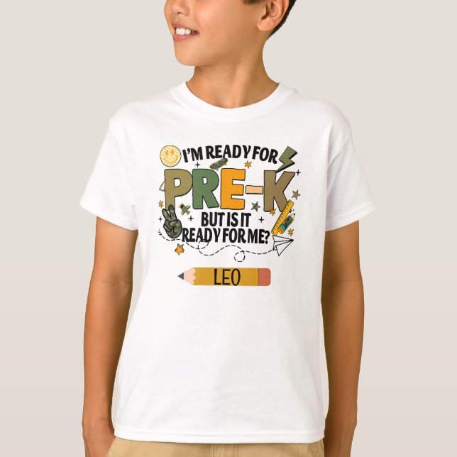 Camiseta Personalizada Lista para Pre-K (Anverso)
