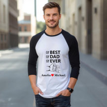 Camiseta Personalizada Manga 3/4 Mejor Papá del Mu