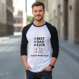 Camiseta Personalizada Manga 3/4 Mejor Papá del Mu