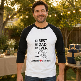Camiseta Personalizada Manga 3/4 Mejor Papá del Mu