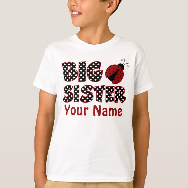 Camiseta personalizada mariquita de la hermana (Anverso)