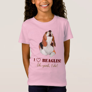 Camiseta personalizada Me encanta aullar Beagles