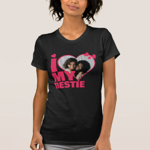 Camiseta Personalizada Me Encanta Mi Bestie Heart Photo