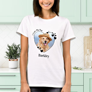 Camiseta Personalizada Me Encanta Mi Perro Mascota Corazón 