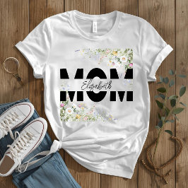 Camiseta personalizada MOM floral elegante