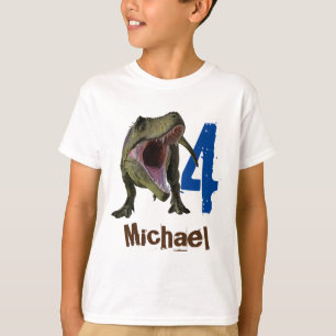 Camiseta Personalizada nombre Edad T-Rex Tyrannosa
