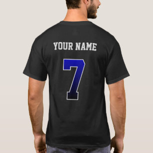 Camiseta personalizada número 7 azul personalizado