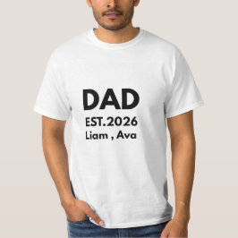 Camiseta Personalizada Papá EST 2026 con Nombres d