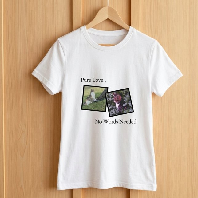 Camiseta personalizada para amantes de mascotas (Fully customizable t-shirt with photos for pet lover)