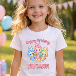 Camiseta personalizada para cumpleaños de niña, Cu