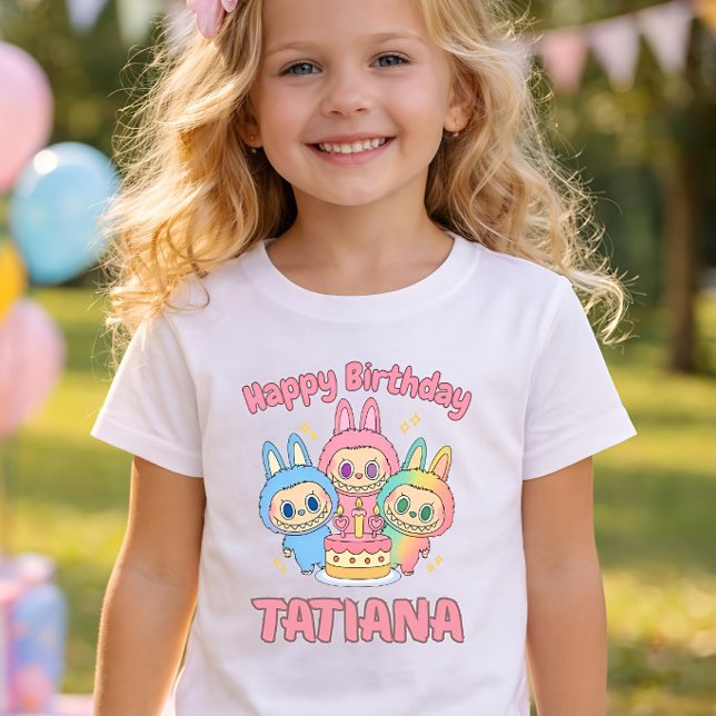 Camiseta personalizada para cumpleaños de niña, Cu (Subido por el creador)