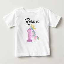 Camiseta personalizada para el primer cumpleaños