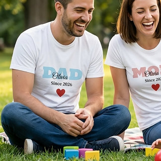 Camiseta personalizada para familia, mamá, papá y 