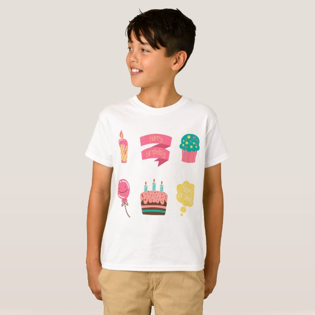 Camiseta personalizada para fiesta de cumpleaños – (Anverso completo)