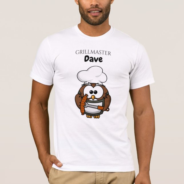 Camiseta personalizada para hombres Grillmaster Bú (Anverso)