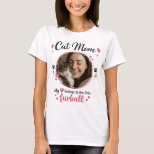 Camiseta personalizada para mamá de gato con foto