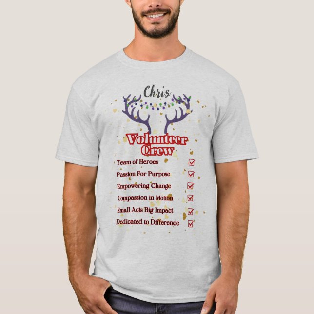 Camiseta personalizada para Navidades de equipo vo (Anverso)
