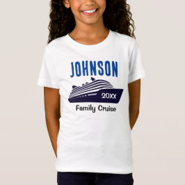 Camiseta personalizada para niña en crucero famili