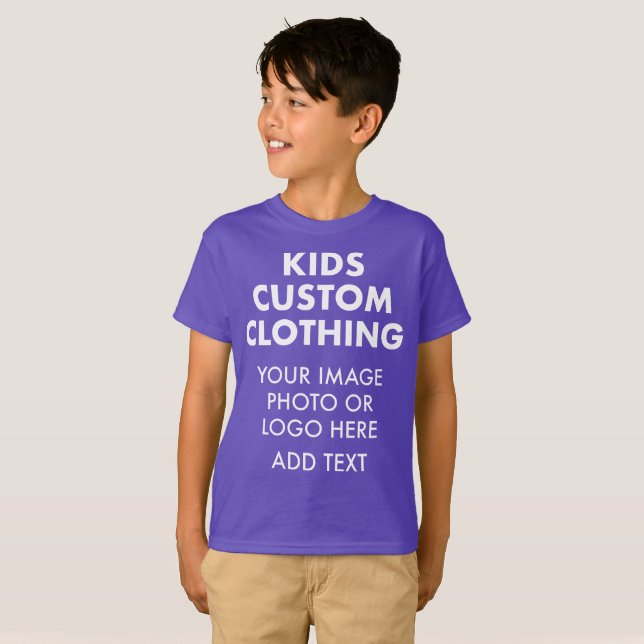 Camiseta personalizada para NIÑO - MORADA (Anverso completo)