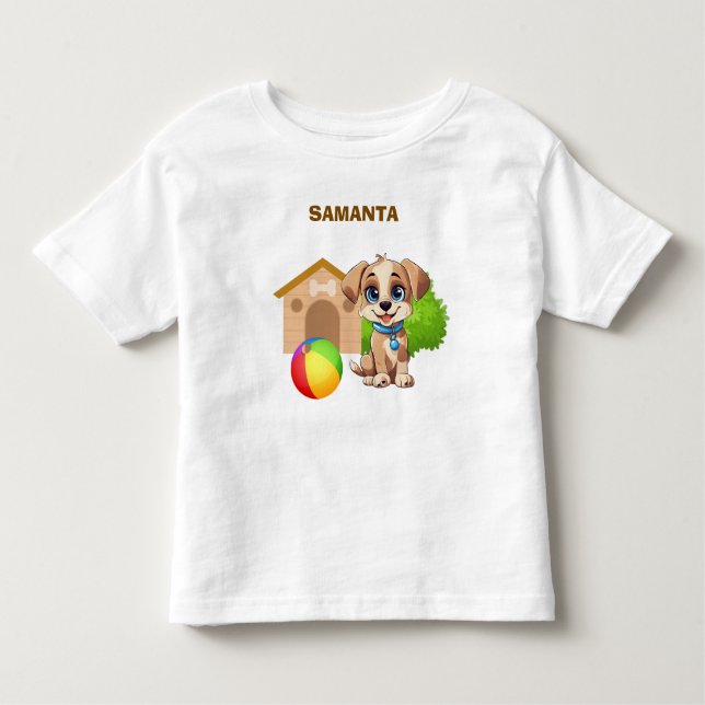 Camiseta Personalizada para Niño Pequeño con Cacho (Anverso)
