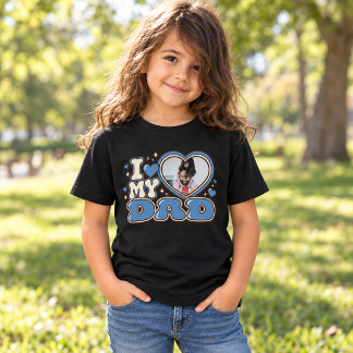 Camiseta personalizada para niños 'Amo a mi papá' 
