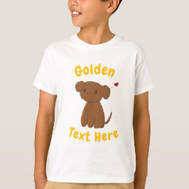 Camiseta personalizada para niños con perro Golden