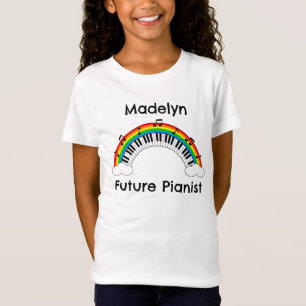 Camiseta Personalizada para Niños Futuros Pianista
