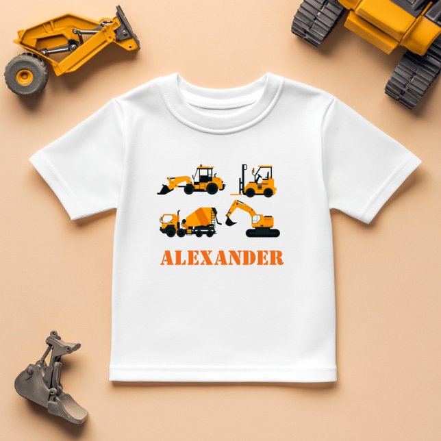 Camiseta personalizada para niños Vehículos de con (Subido por el creador)