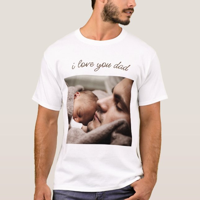 Camiseta personalizada para papá con foto y texto  (Anverso)