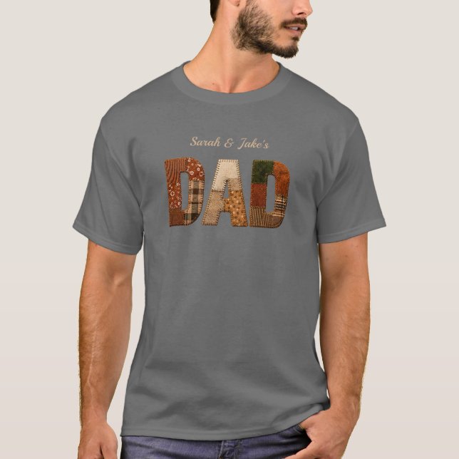 Camiseta personalizada para papá con nombres de lo (Anverso)