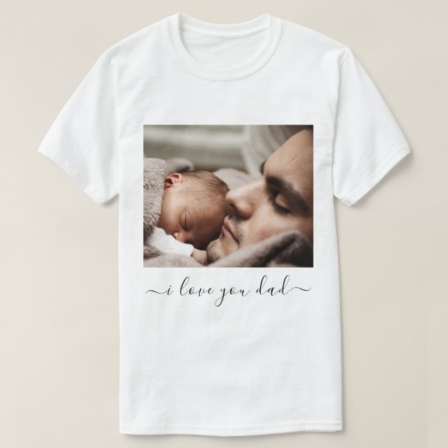 Camiseta personalizada para papá con texto - Te qu (Diseño del anverso)